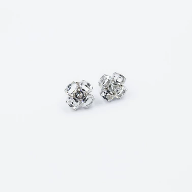 swarovski kristályos ezüst virág fülbevaló
