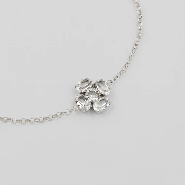 swarovski kristályokkal díszített ezüst karkötő