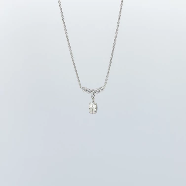 ezüst nyaklánc swarovski kristályokkal