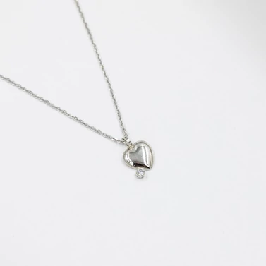 ezüst swarovski kristályos szív medálos nyaklánc