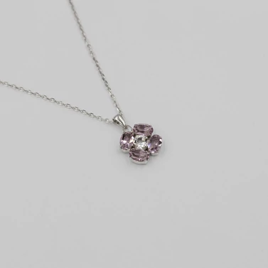 swarovski kristályokkal díszített ezüst nyaklánc