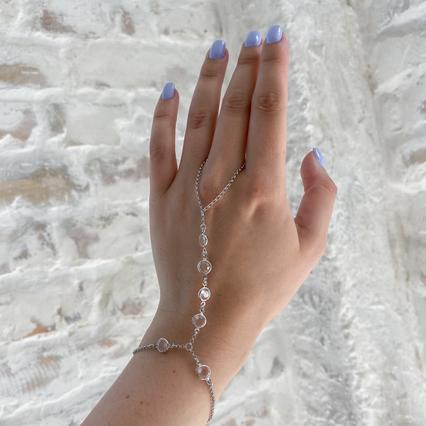 ezüst swarovski kristályos kézékszer