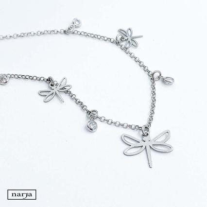 ezüst swarovski köves lánc