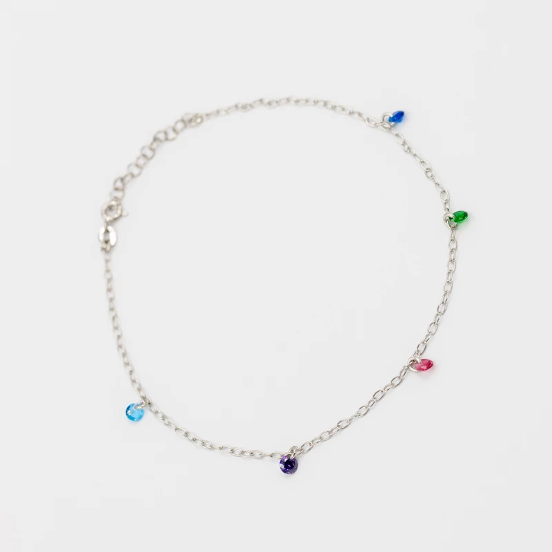 ezüst swarovski kristályos bokalánc