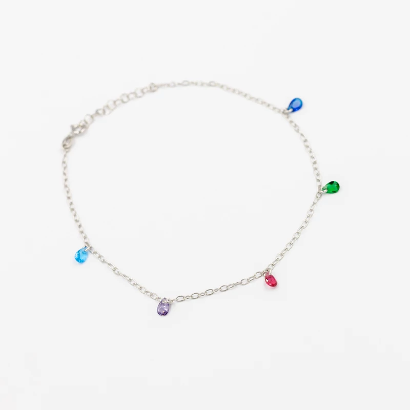 ezüst swarovski kristályos bokalánc