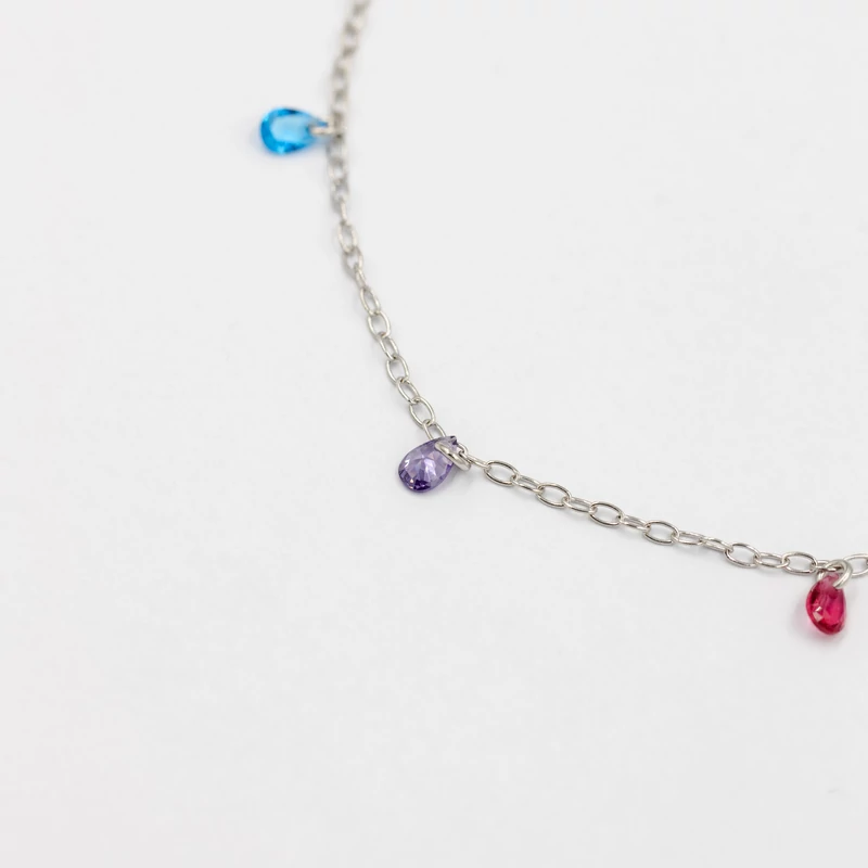 ezüst swarovski kristályos bokalánc