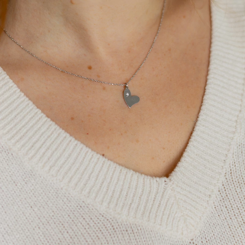 ezüst swarovski kristályos nyaklánc
