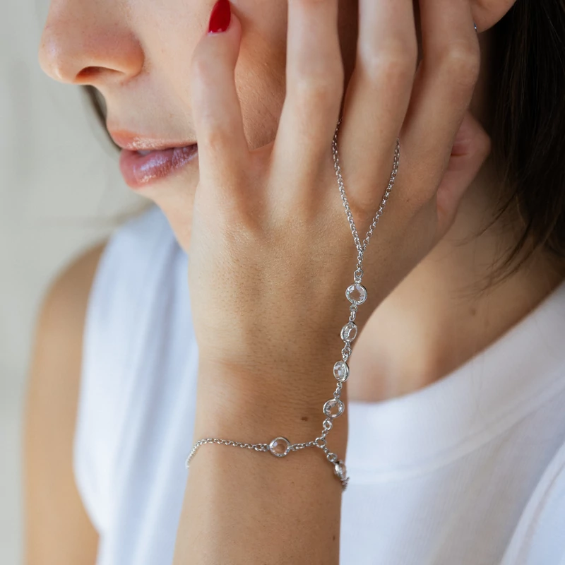 ezüst ródiumozott swarovski kristályos kézékszer