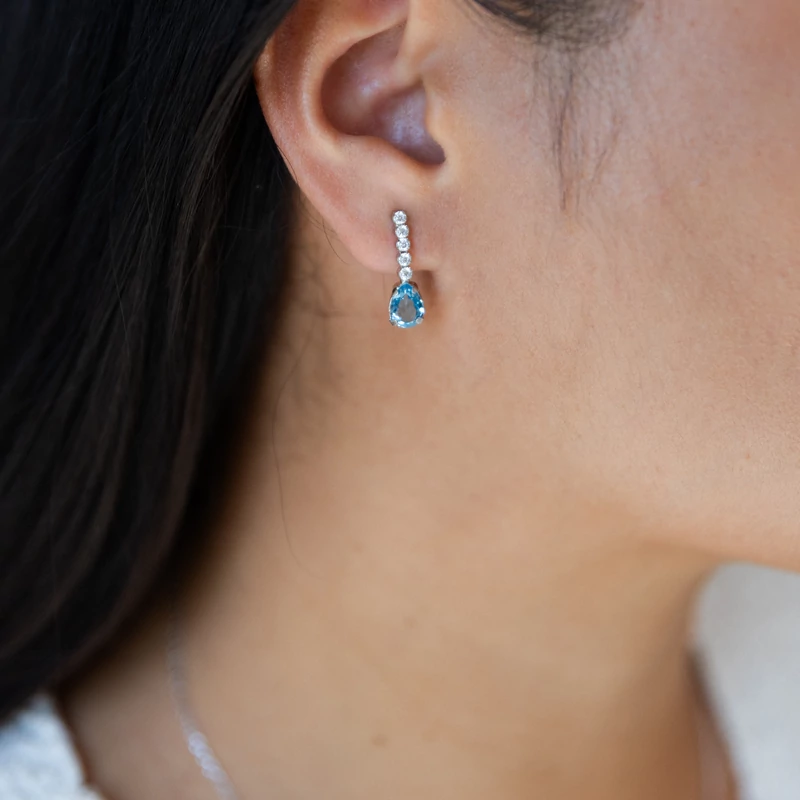 ezüst swarovski kristályos fülbevaló