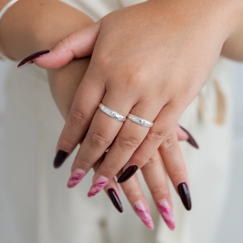 ezüst, cirkónia köves gyűrű