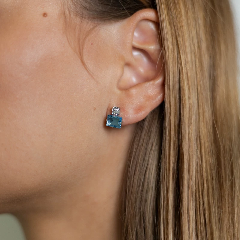ezüst swarovski kristályos fülbevaló