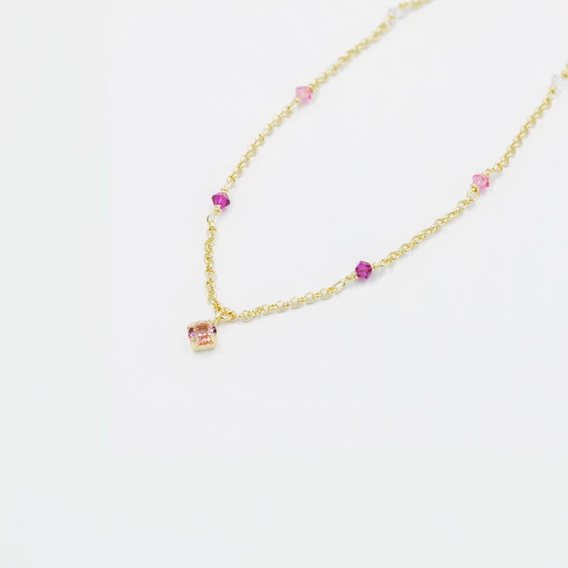 ezüst aranyozott swarovski kristályos bokalánc
