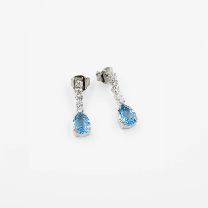 ezüst swarovski kristályos fülbevaló