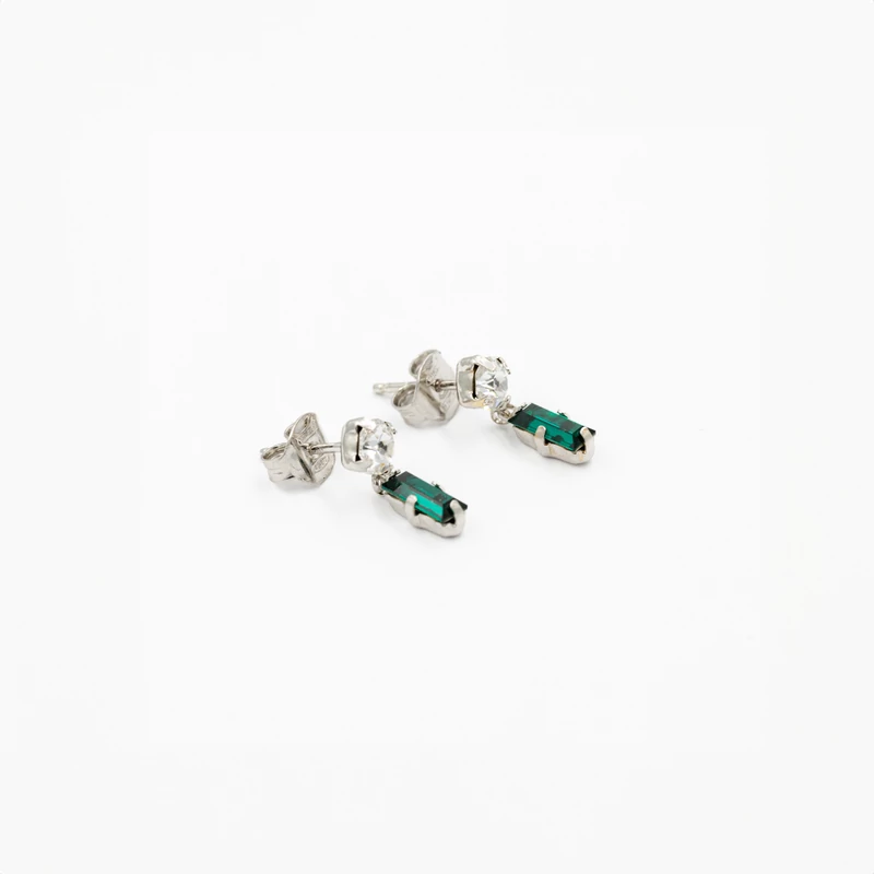 ezüst swarovski kristályos fülbevaló 