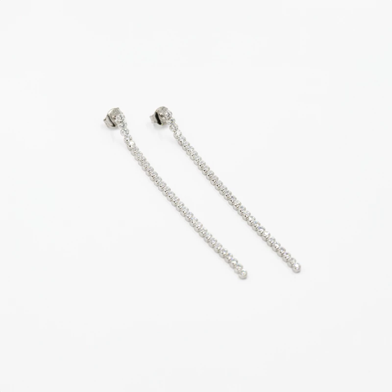 ezüst swarovski kristályos lógós fülbevaló