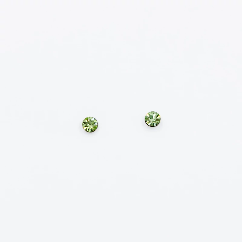 ezüst zöld swarovski köves fülbevaló