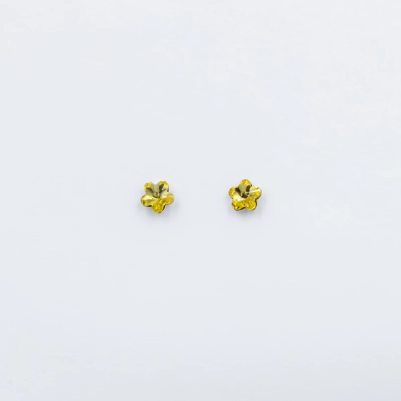 ezüst sárga swarovski köves fülbevaló