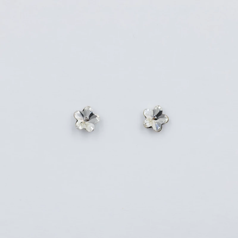 ezüst fehér swarovski köves fülbevaló