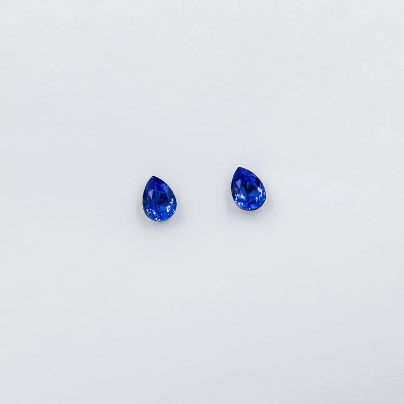 ezüst királykék swarovski köves fülbevaló