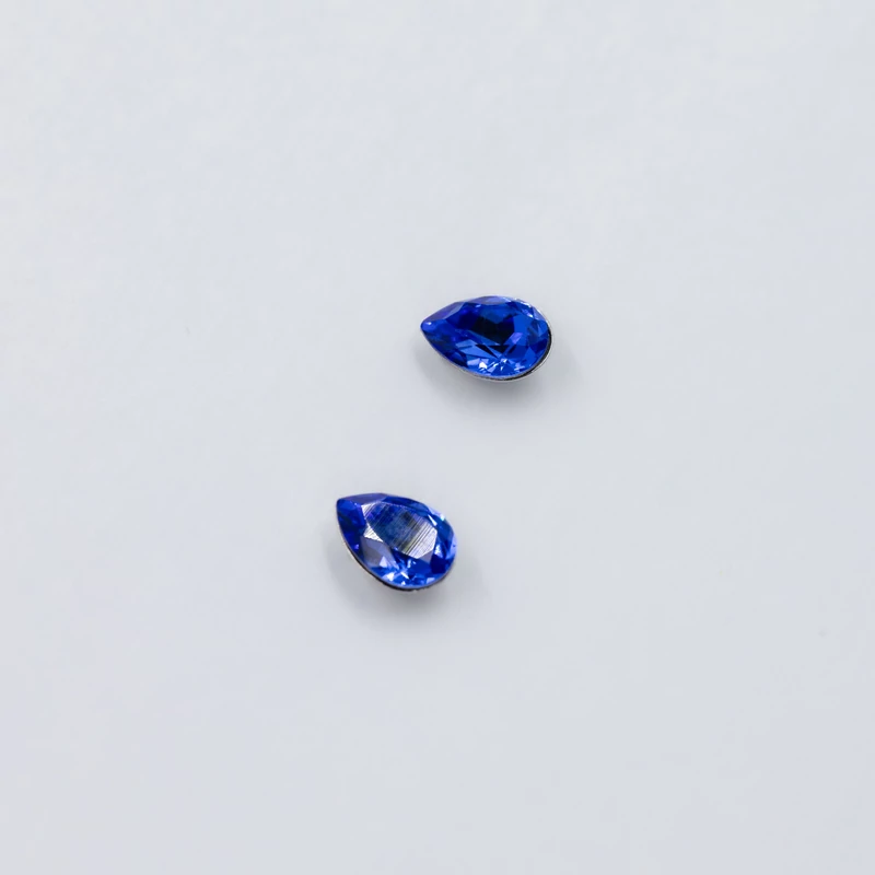 ezüst királykék swarovski köves fülbevaló