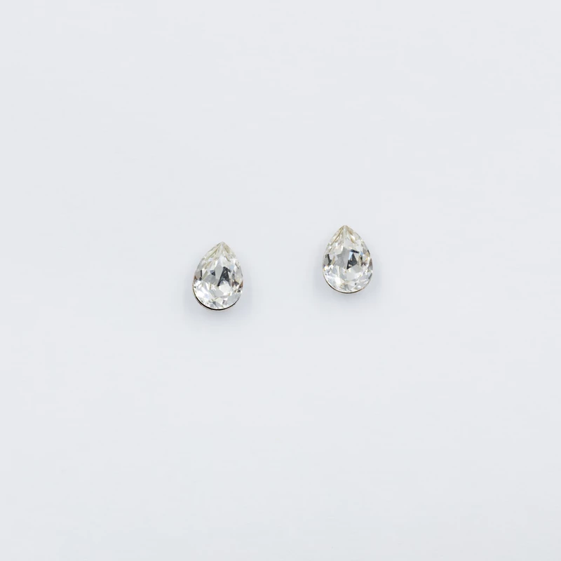 ezüst fehér swarovski köves fülbevaló