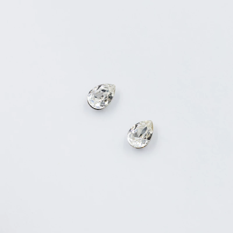 ezüst fehér swarovski köves fülbevaló