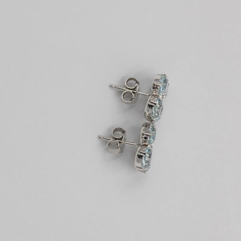 swarovski kristályos ezüst virág fülbevaló