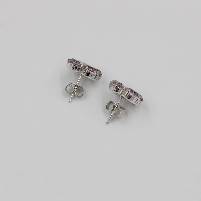 swarovski kristályos ezüst virág fülbevaló