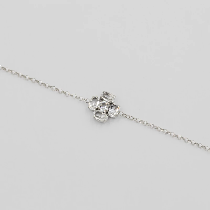 swarovski kristályokkal díszített ezüst karkötő