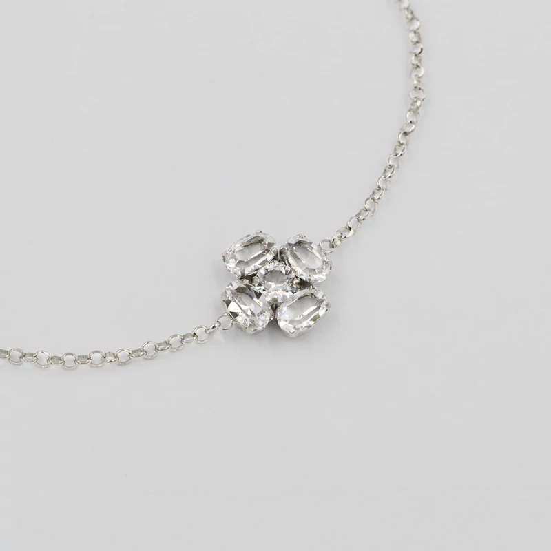 swarovski kristályokkal díszített ezüst karkötő