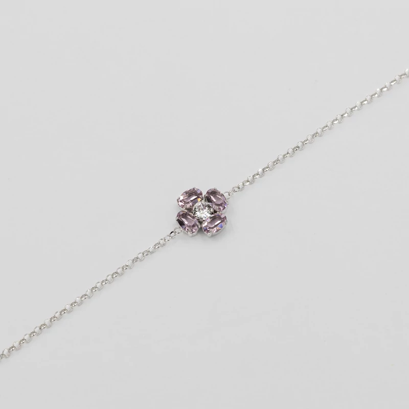 swarovski kristályokkal díszített ezüst karkötő