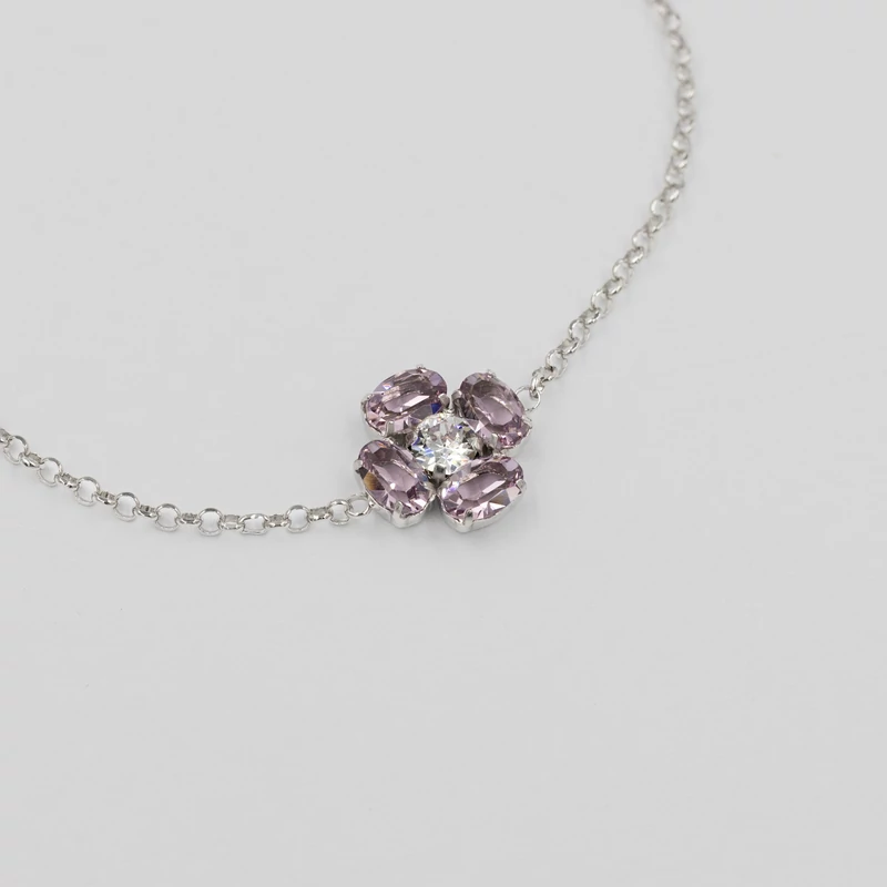 swarovski kristályokkal díszített ezüst karkötő