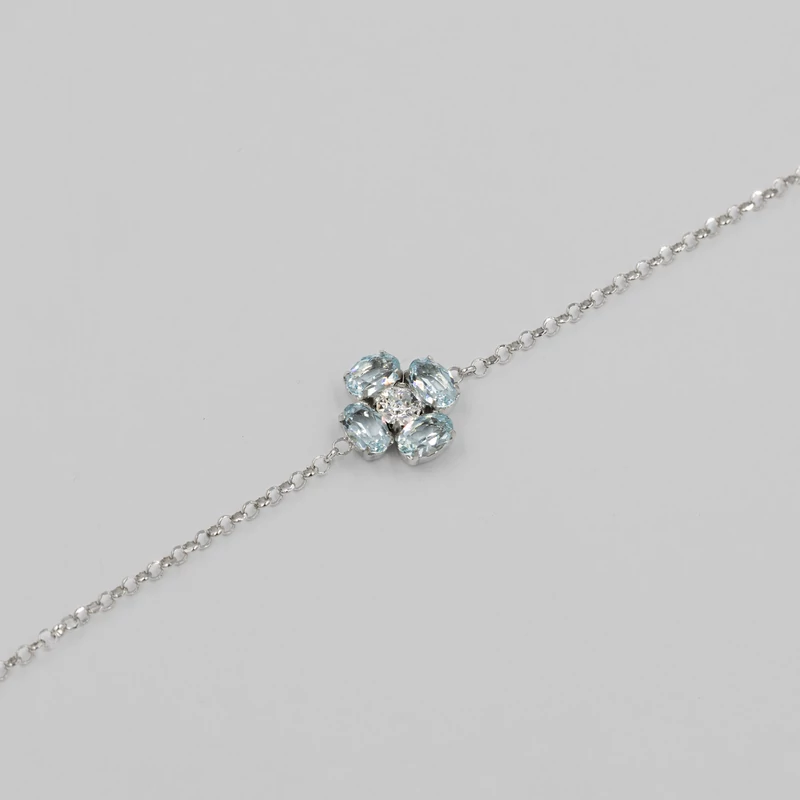 swarovski kristályokkal díszített ezüst karkötő