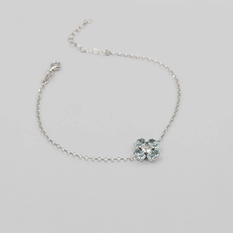 swarovski kristályokkal díszített ezüst karkötő