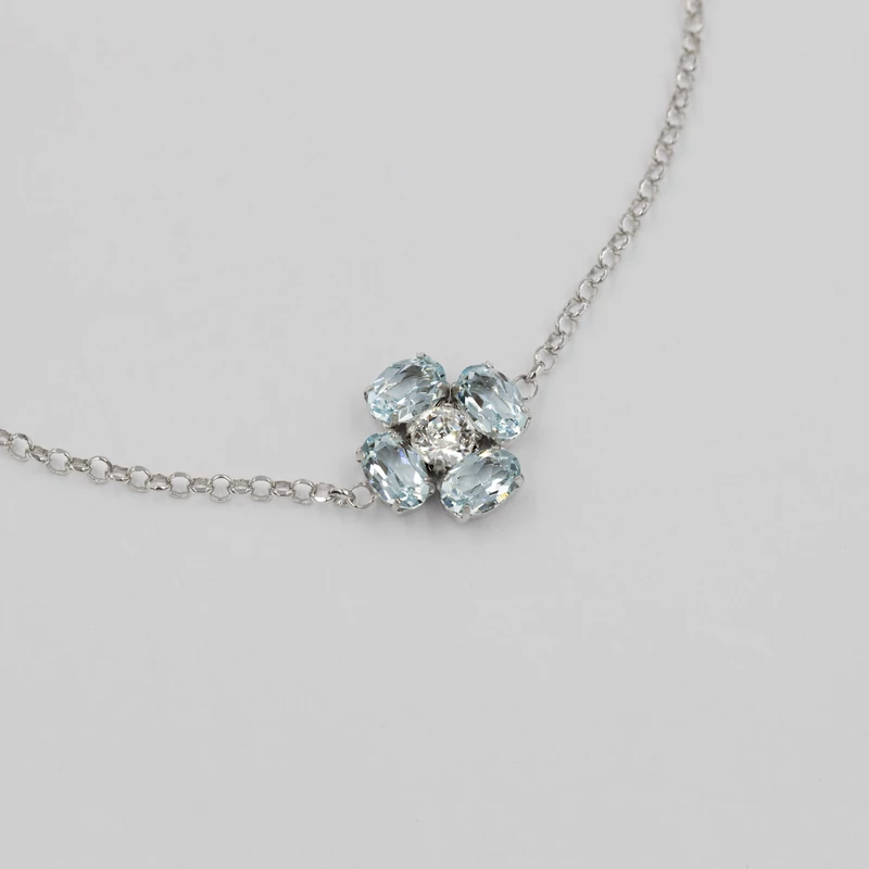 swarovski kristályokkal díszített ezüst karkötő