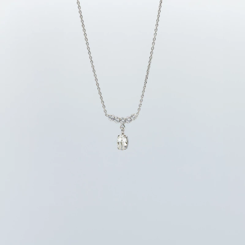 ezüst nyaklánc swarovski kristályokkal