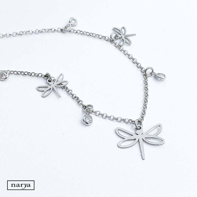 ezüst swarovski kristályos nyaklánc