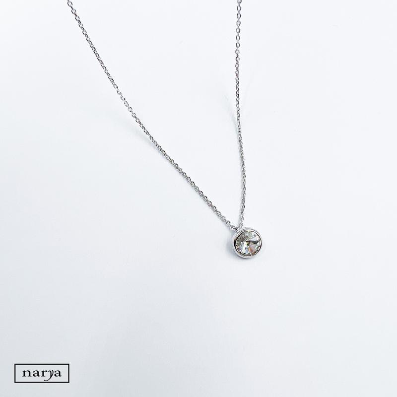 ezüst swarovski kristályos lánc