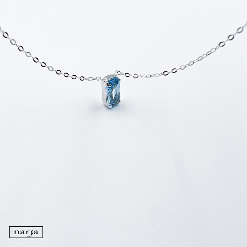ezüst swarovski kristályos nyaklánc