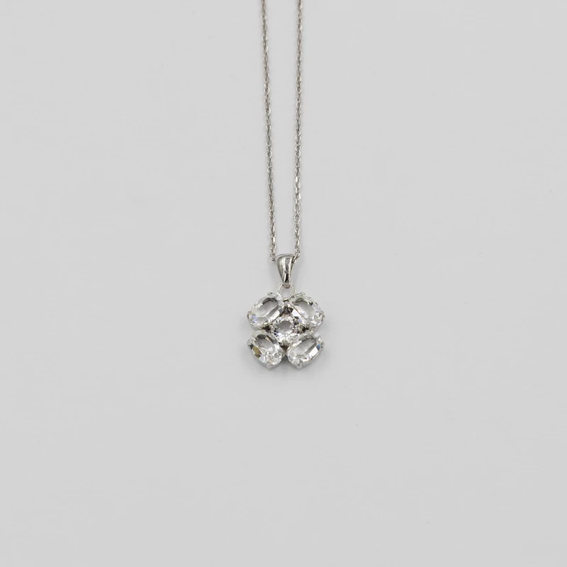 swarovski kristályokkal díszített ezüst nyaklánc